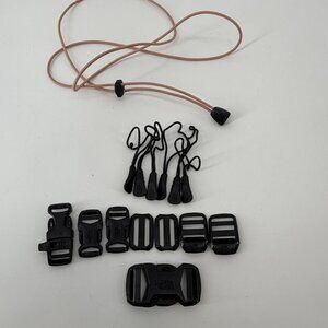 The North Face Buckles Clips Cord Locks Repair Kit Backpack Bag Black